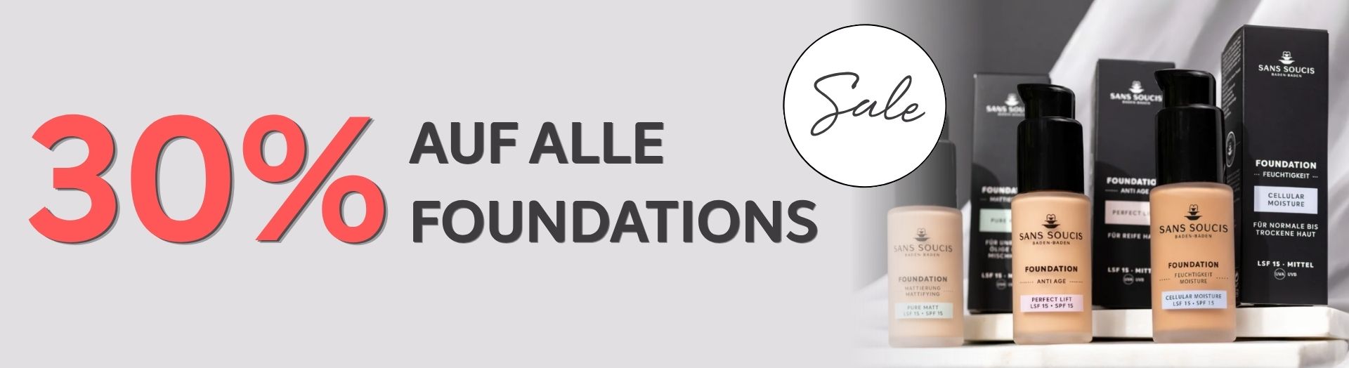 Desktop Banner zur 30%-Aktion zu den Foundations