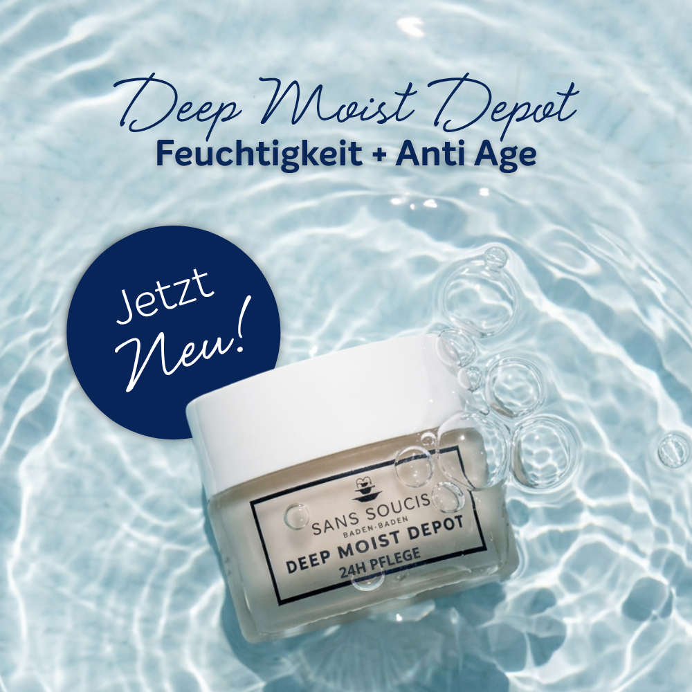 Banner zur Deep Moist Depot 24h Pflege mit dem Störer "Jetzt Neu!" in der Mobile Version