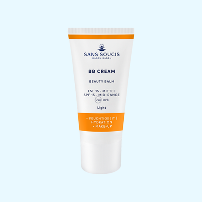 Abbildung der BB Cream Light Tube mit orangen Akzenten